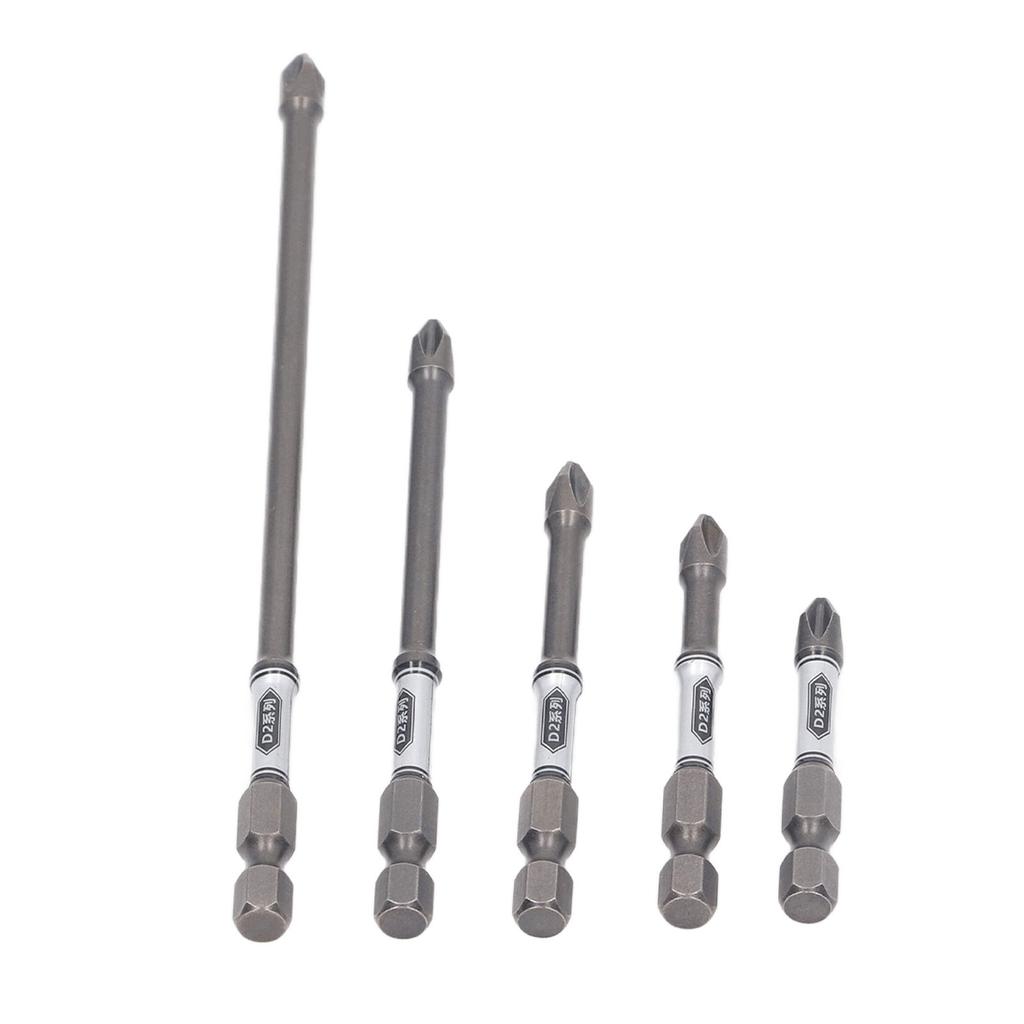 5Pcs Screwdriver Bit S2 Steel Anti Slip Magnetic Screwdriver Long Drill Impact Driver Bit Set