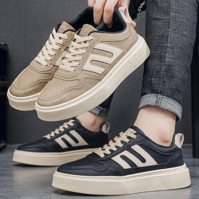 Spring Men's Sneakers, Fashionable Casual Shoes, Low-top Breathable Sports Shoes, Thick-soled Height-increasing Shoes