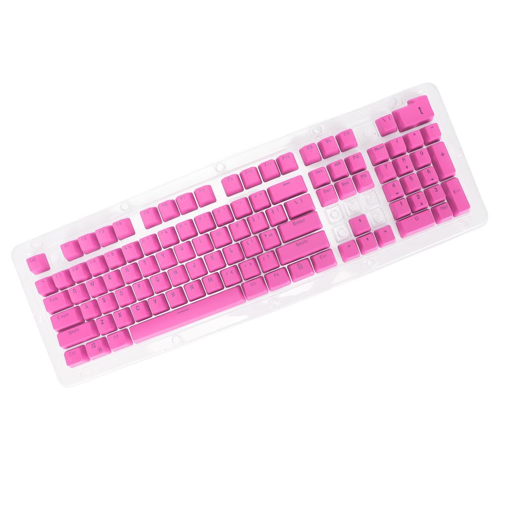 PBT Keycaps 106 Keys 2 Color Injection Molding OEM Height Light Transmission Custom Keycaps for Mechanical KeyboardPink