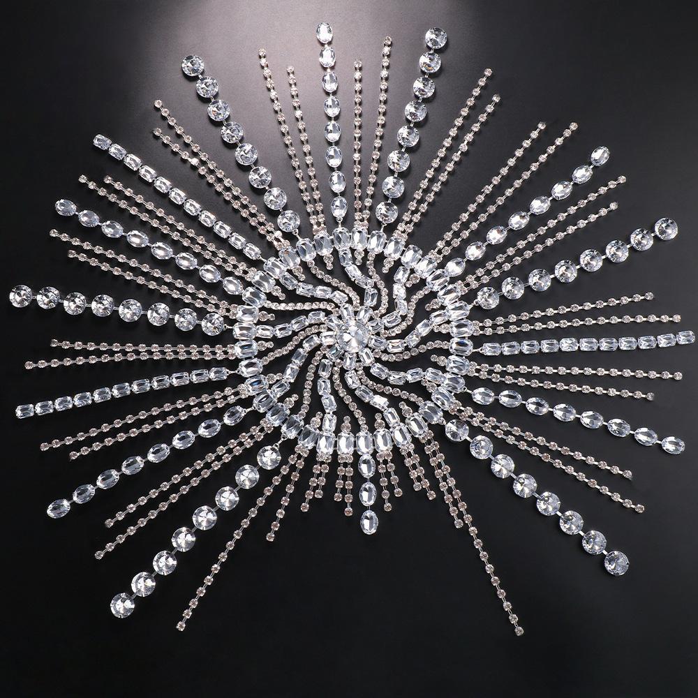 Exaggerated Tassel Hair Chain, Stage Performance Rhinestone Headdress Accessories Hair Chain