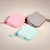 Small Silicone Coin Purse Pouch with Zipper And Wrist Strap, Square Shockproof Fashionable Accessory for Backpacks Storage Bag, Lightweight