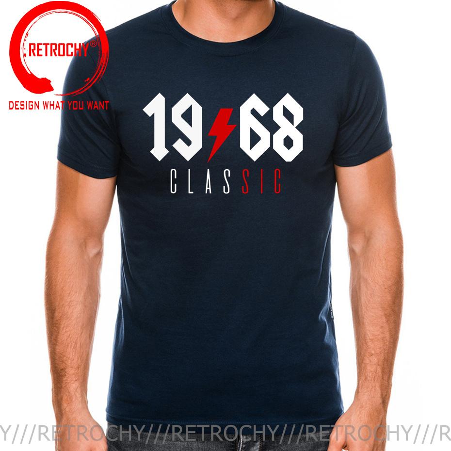 Vintage 1968 Classic 50 Years Old Birthday T Shirt Made in 1968 50Th Birthday Tshirt Father Day Present Born in 1968 Tee Shirt