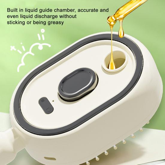 Electric Spray Air Cushion Brush 2-In-1 Misting Hair Brush with Water Spray Reduce Frizz Anti-Static Retractable Steam Massage Comb