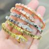 Schlangenarmband für Damen, Offenes Armband mit Schlangenkopf und Schlangenkörper,