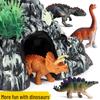 Volcano Eruption Simulation Toy with Sound, Light, and Dinosaur Ornaments - Cognitive Gift for Boys