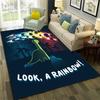 3D Cute Dino Dinosaur Space Cartoon Carpet Rug for Home Living Room Bedroom Sofa Doormat Decor,Child Area Rug Non-slip Floor Mat