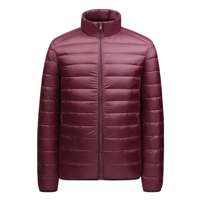 Autumn and Winter Men and Women with The Same Section of 90 Velvet Light Down Jacket Loose Stand Collar Couple Paragraph Jacket