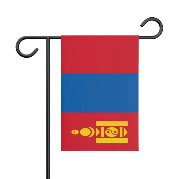Drapeau Jardin Mongolie – 32 X 47.5 Cm – Polyester Résistant – Format Vertical – Extérieur – Pixelforma