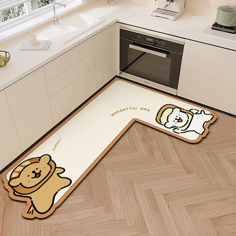 Cartoon Niedlich Diatomeenerde Haushalt Küche Bodenmatte Wasseraufnahme Rutschfest Schnelltrocknend Pflegeleicht Bodenmatte