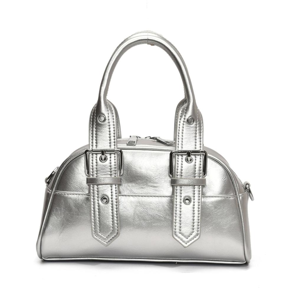 New Product Hot Sale Fashion Locomotive Style Simple Portable Boston Bag Personality Versatile Niche Design Messenger Bag Women