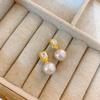 Niche Design Pearl Stud Earrings Women'S French Temperament Retro Light Luxury Zircon Earrings Design Versatile High-End Earrings