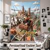 Custom Tapestry Wall Hanging, Wallace & Gromit Personalized Name Text Home Wall Decor