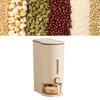 Press Rice Dispenser with Measuring Cup Transparent Window Detachable Sealed Grain Storage