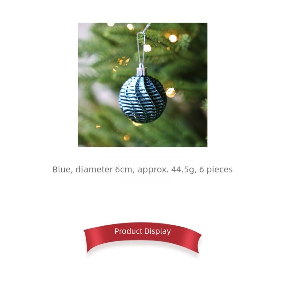 6cm Weihnachtskugel-Ornamente Set, Transparente galvanisierte Kunststoff-Hängekugeln für Feiertagsfeier und Heimdekoration