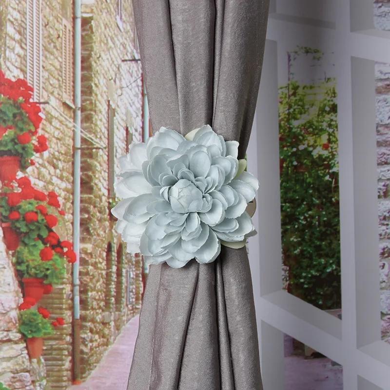 

New 1 Pack Simple Flower Curtain Clips Curtain Buckle Window Decoration Curtain Belt Accessories Wholesale