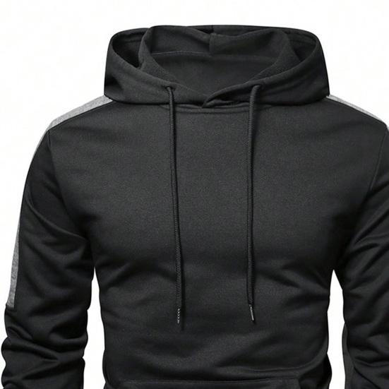 2 Stuks/Set Heren Trainingspak Capuchon Trekkoord Lange Mouw Sweatshirt Multi Zakken Joggingbroek Set Geribde Manchetten Joggingpak