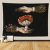 Botanischer Druck Florales Wandbehang Pilz-Wandteppich Vintage Boho Wildblumen Gemüse-Wandteppich Bunte Heimdekoration