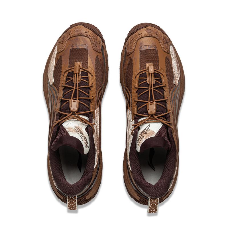 New LiNing Elegance 2.0 Anti-Slip Wear-Resistant Low-Top Trekking Shoes Unisex Tan AHTU005-6