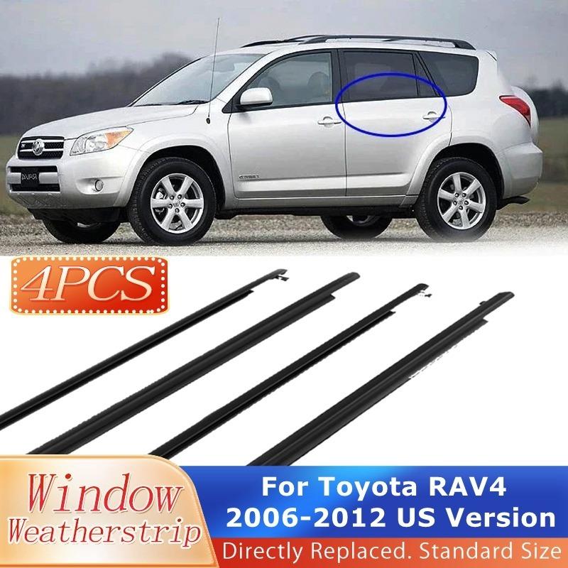 Window Weatherstrip For Toyota RAV4 2006-2012 US Version Outer Glass Sealing Rubber Strips Belt Trim (Check Size before buy)