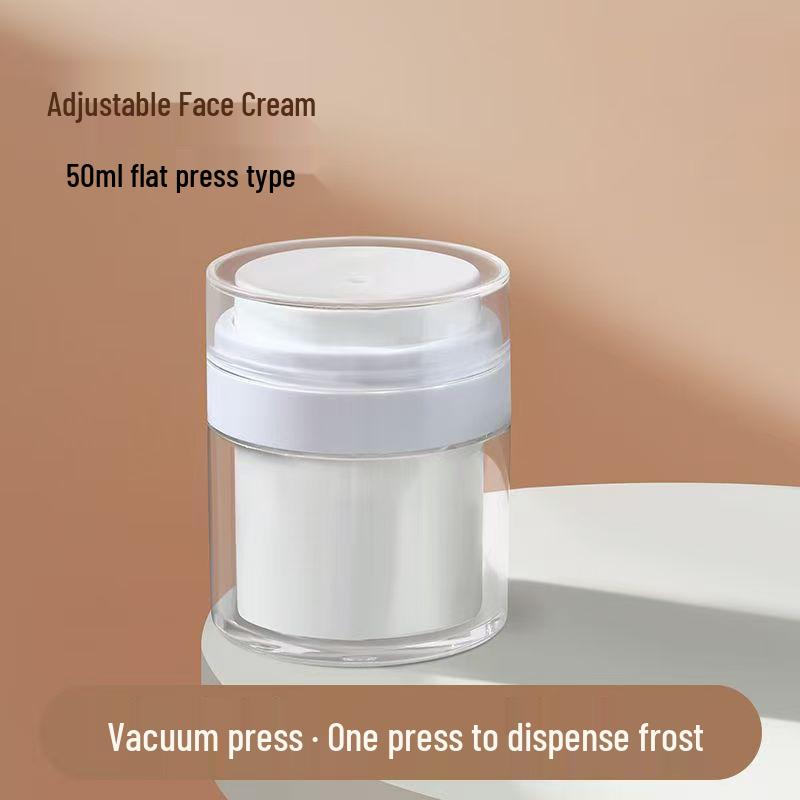 Silver 15ml50ml Acrylic Vacuum White Pump Bottle For Cream And Lotion