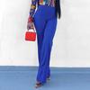 Damenmode Bürokleidung Weiße Schlaghose Einfarbig Hohe Taille Sexy Schlanke Hose Elegant Lässig Arbeit Täglich Elastische Hose