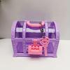 With Lock Cute Makeup Box Pink/Purple Treasure Chest Mini Box Kids Jewelry Box  Kids Toy