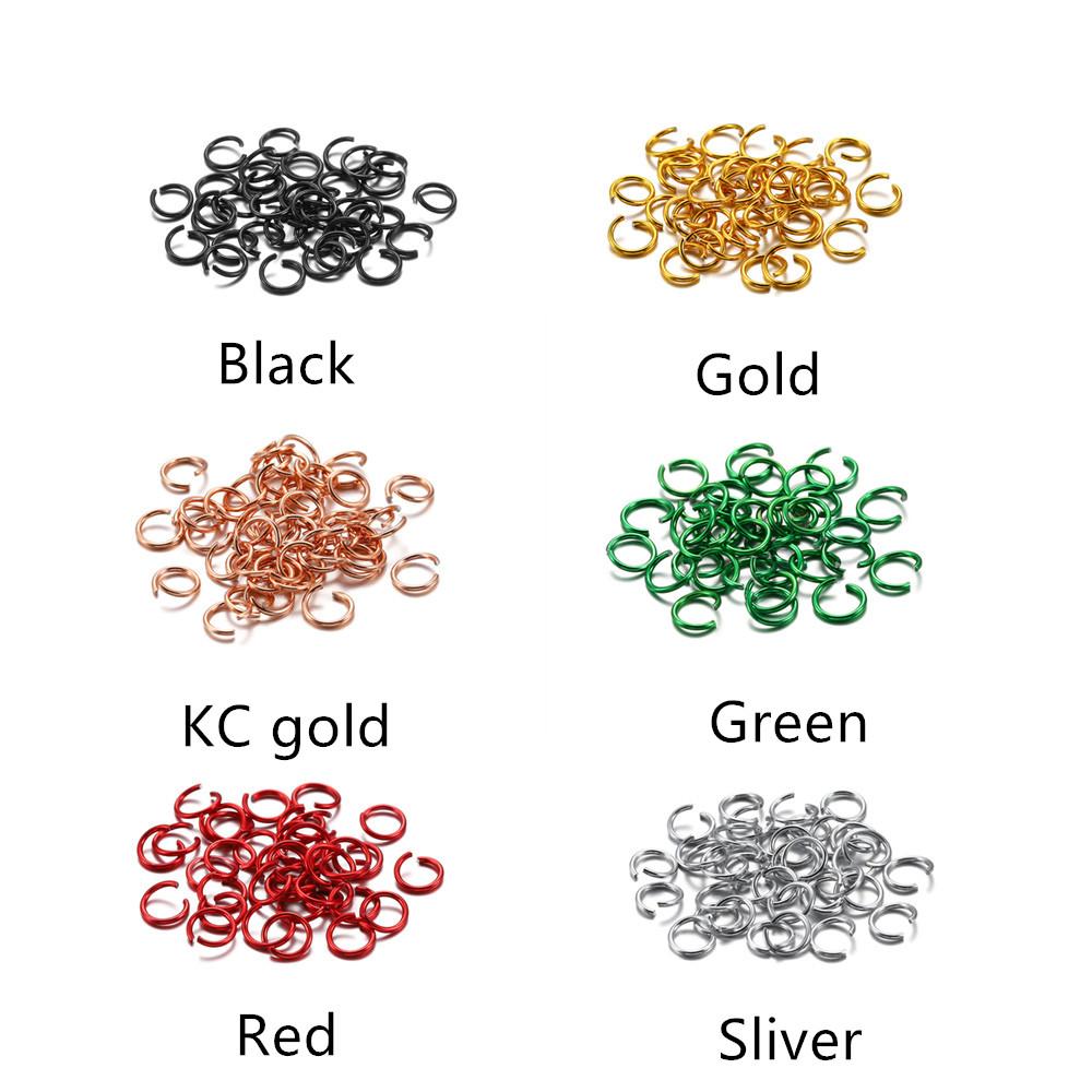 300Pcs/Lot 6 8 10 Mm Metal Colorful Open Jump Rings Split Rings Jump Rings Connectors For DIY Jewelry Making Findings Supplies