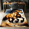 Custom Name Horse Printed Carpet,Rug for Office Chair Living Room Bedroom Kitchen Room Decor Gifts.