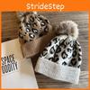 Print Leopard Fashion Pattern Womens Casual Warm Knitted Hat Winter For