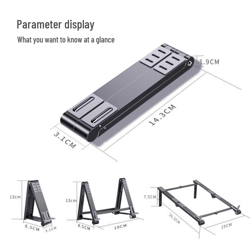 Oatsbasf Magic Wand Foldable Metal Stand for Tablets, Laptops & Phones