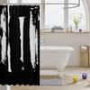1pc Black and White Shower Curtain for Bathroom Decor 72" L x 72" W Modern Abstract Art Bath Curtain Boho Minimalist Bathro