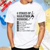 6 Stages of Marathon Running  Runner Gift TShirt Cotton Casual Fashion Loose Short Sleeve Sports Tshirt Harajuku Style Man Tees