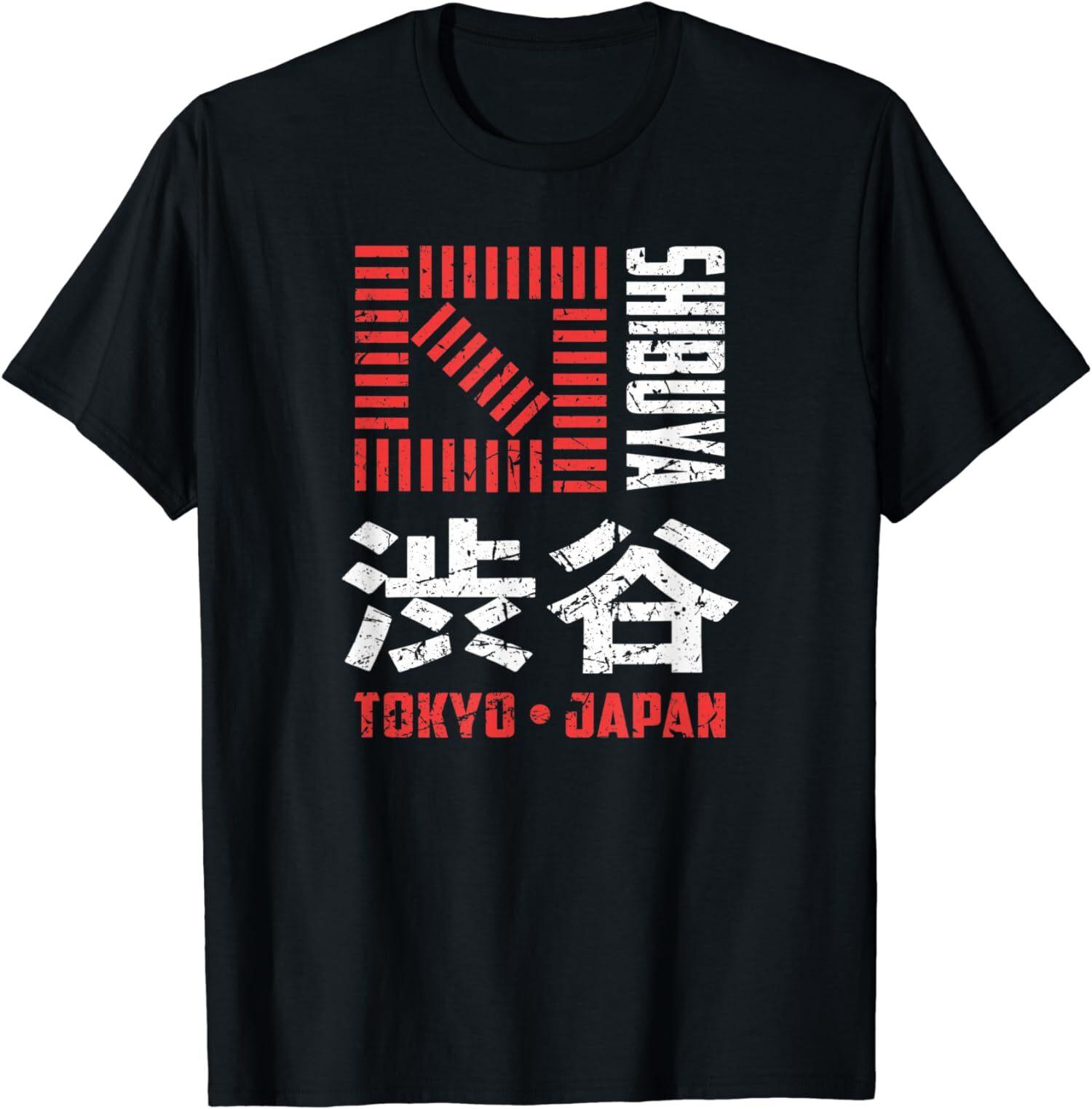 NEW LIMITED Tokyo Japan Shibuya Japanese Kanji Shibuya Crossing T-Shirt Mens Womens Tees Top Tops Tee L
