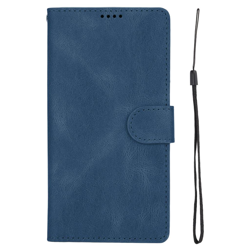 Classic PU Leather Wallet Card Flip Case Magnetic Buckle Phone Cover Shell for Iphone 13Blue