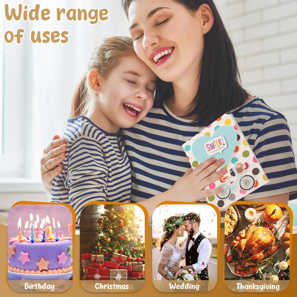 DIY Greeting Card Kits Includes 16 Cards 16 Envelopes with Decoration Accessories Handmade DIY Greeting Card Making Tool for Kid