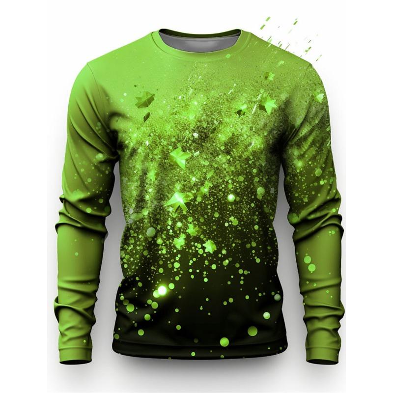 

Весенне-осенняя мужская повседневная футболка с длинным рукавом, 3D-принтом листьев, модная уличная мужская футболка-пуловер с круглым вырезом, одежда 6XL