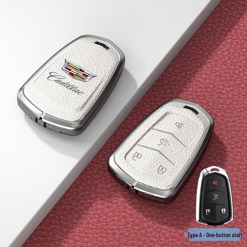 Lädernyckelskydd för Cadillac XT5/CT6/XT4/XTS och ATSL – Unisexdesign med spänne