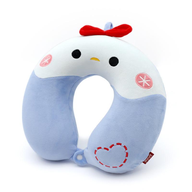 Unicorn Kids U Shape Pillow With Memory Foam And Soft Elastic Cover For Rest