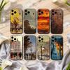 A-Autumn R-Retro Oil Painting Phone Case Silicone Soft For IPhone 17pro 16 15 14 13 12 11 X XR Plus Pro Max Plus