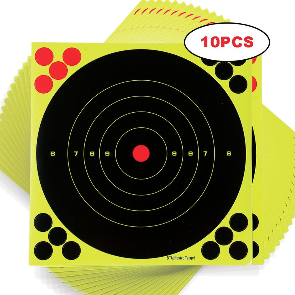10pcs Self-Adhesive Shooting Targets Target Pasters Shooting Stickers Hunting Target Dots Sticker for BB Gun Pellet Gun Airsoft