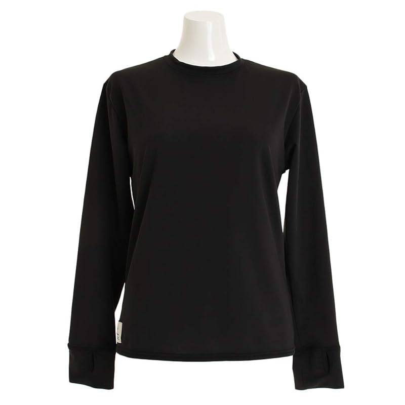 

[Footmark Natural] short sleeve shirt Women s long sleeve pullover T-shirt (Aqua Hall) Black(09) S