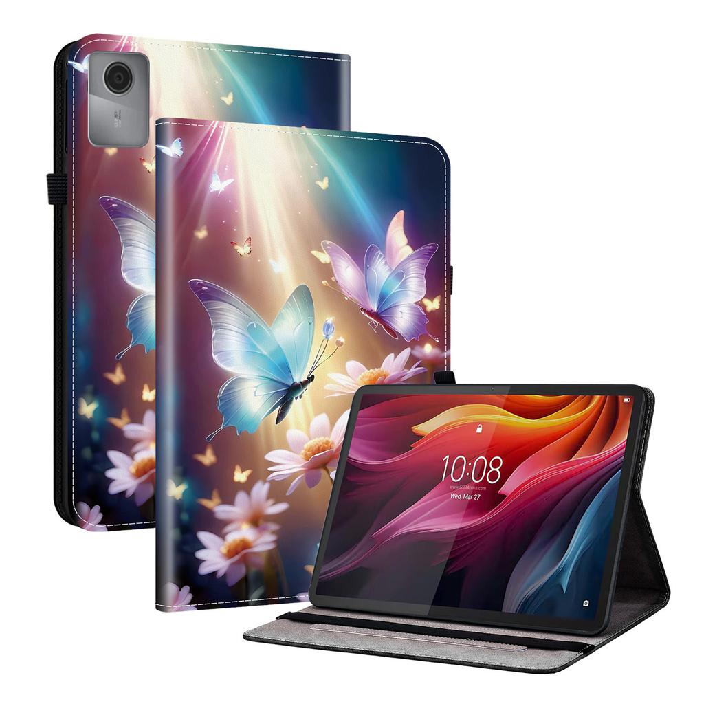 Pentru Lenovo Idea Tab (TB336ZU/TB336FU)/Xiaoxin Pad 11 2025 Husă din Piele cu Model Imprimat cu Suport Acoperire Tabletă cu Sloturi pentru Carduri