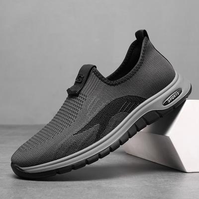 Herrenschuhe atmungsaktive Fly-Woven-Sneaker Herrenschuhe mit weicher Sohle für mittelalte und ältere Männer rutschfeste Sneaker