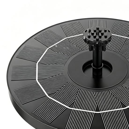 2.5W Solar Bird Bath Fountain Pump with 6 Nozzle Spray Modes
