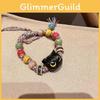Colorful Cord Black Cat Bracelet Ceramic Beads New Fall Fashion Unisex Jewelry Animal
