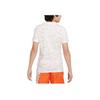 Nike Logo Pattern Printed Round Neck Short Sleeve T-Shirt Kids Tops White DO1815-100