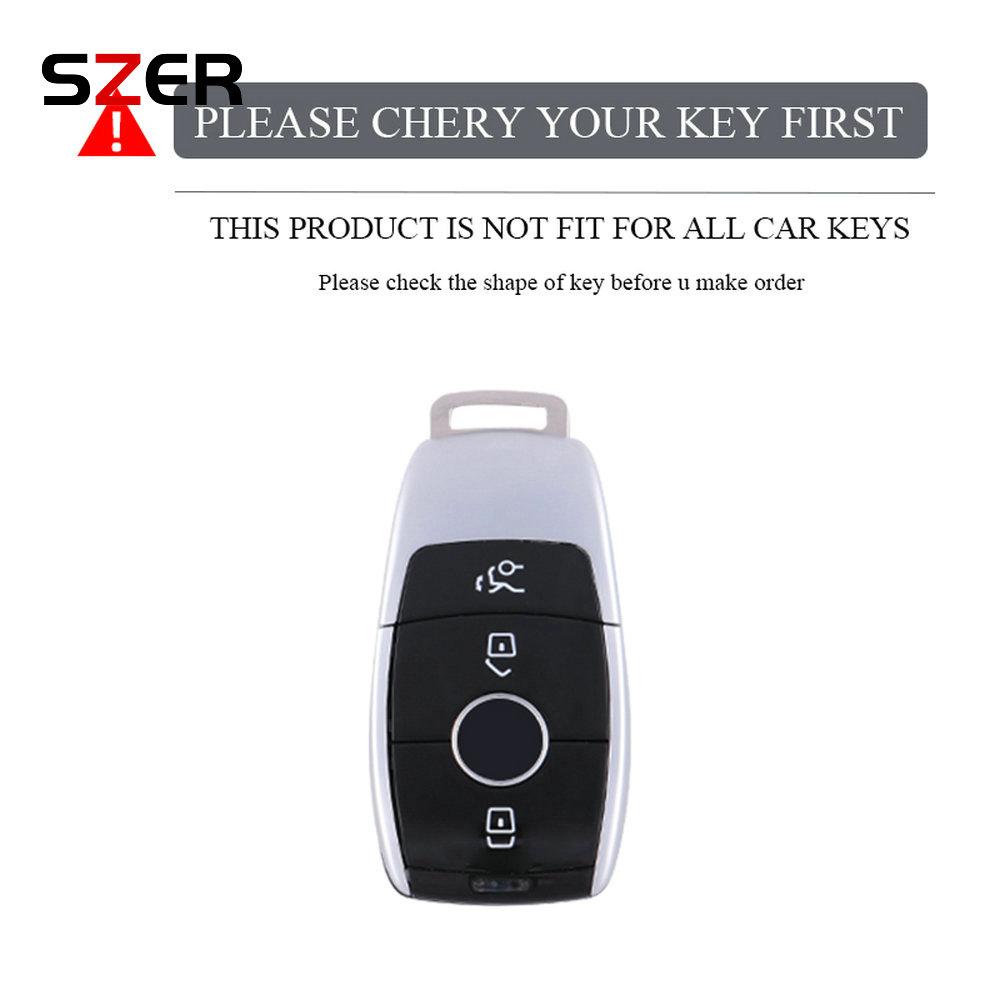 For Mercedes Benz E S G Class Glc Cle Cla Glb Gls W177 W205 W213 W222 X167 Amg E200 E260 Golden Tpu Car Key Case Cover Shell Fob