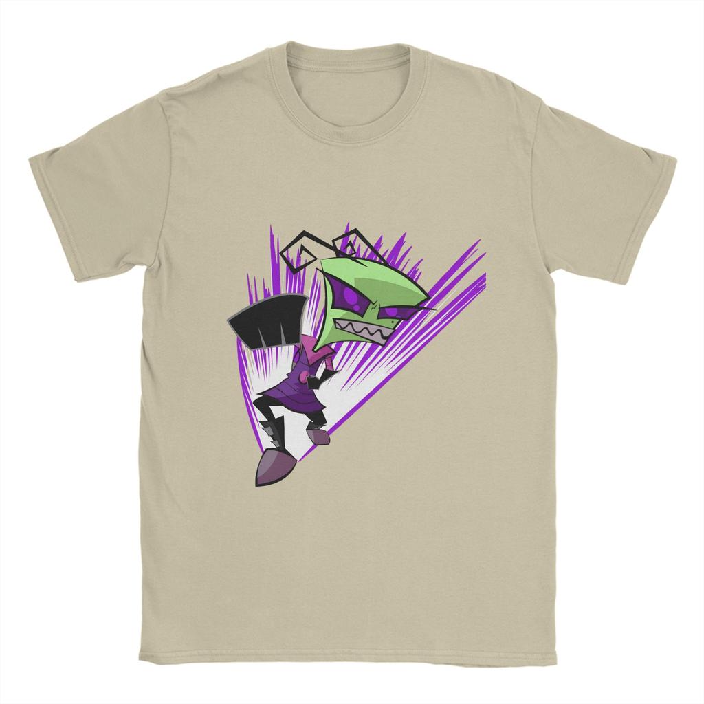 Oversized T-Shirt Summer Invaders Zims Leisure T Shirts  Cotton Tee Shirt for Man Y2K Funny Design Short Sleeve Tees