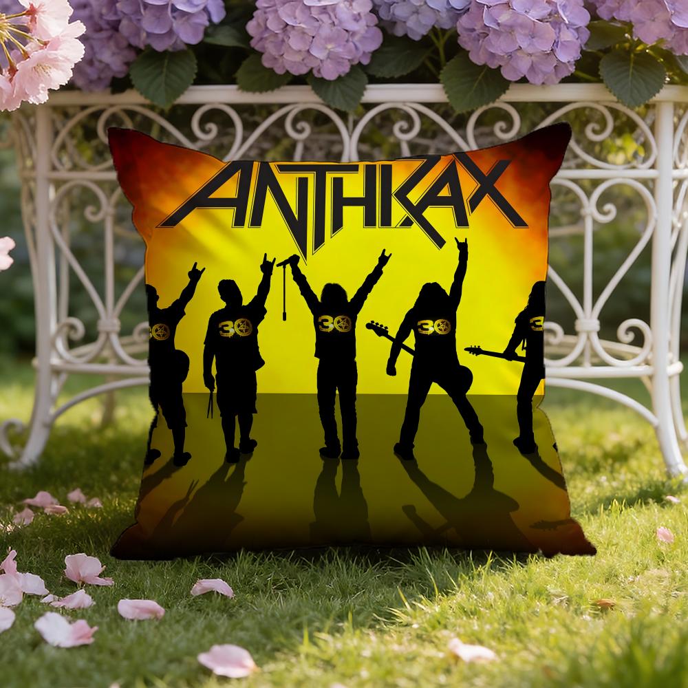 A-Anthrax Band Cushion Cover Home & Car Dual-Scene Pillow Cover: Reversible for Premium Comfort