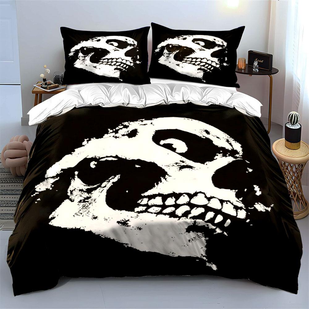 Skull Face Graphic Pattern. Bedding Sets Duvet Cover Sets Duvet Covers Pillowcases(1 * Duvet Cover 2 * Pillowcases Without Duvet Insert)